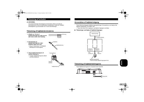 Pioneer GM-7300M - User manual - danois, finnois, norv&eacute;gien, su&eacute;dois