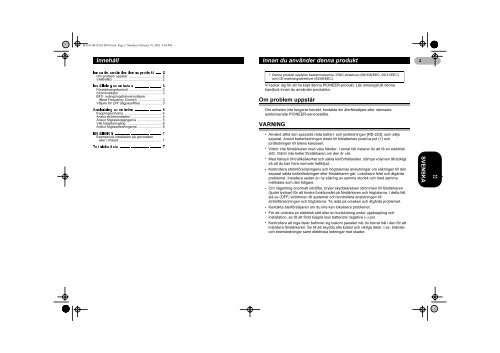 Pioneer GM-X562 - User manual - danois, norv&eacute;gien, su&eacute;dois