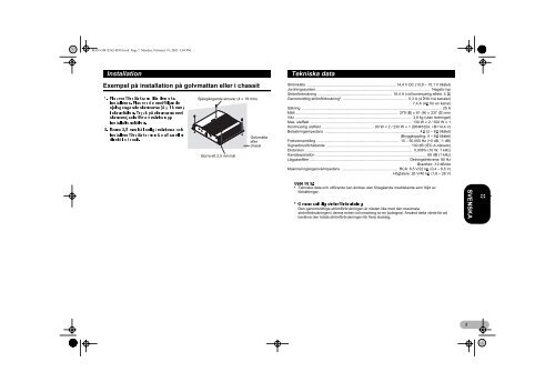 Pioneer GM-X562 - User manual - danois, norv&eacute;gien, su&eacute;dois