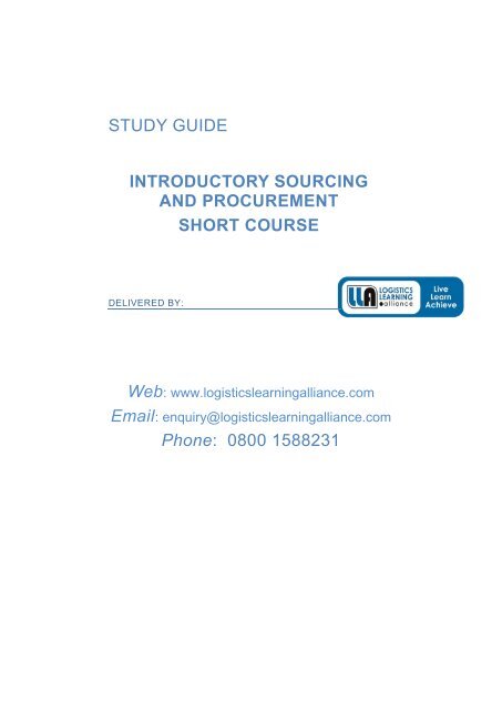 Introductory Sourcing and Procurement