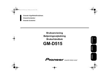 Pioneer GM-D515 - User manual - danois, norvÃ©gien, suÃ©dois