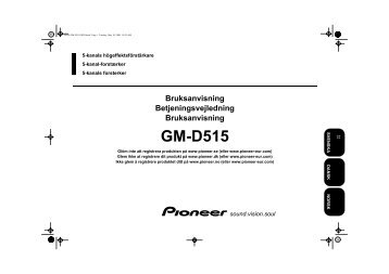 Pioneer GM-D515 - User manual - danois, norvÃ©gien, suÃ©dois