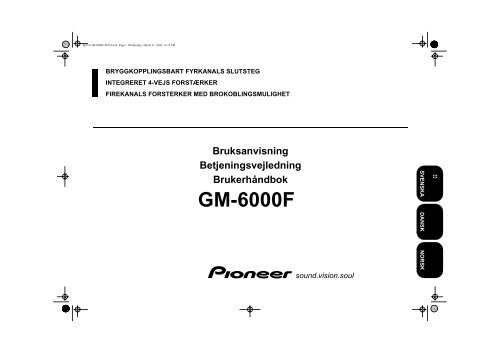 Pioneer GM-6000F - User manual - danois, norv&eacute;gien, su&eacute;dois