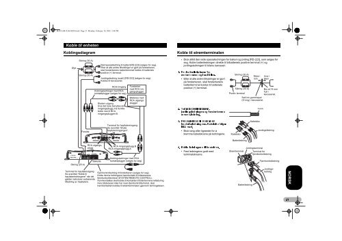 Pioneer GM-X364 - User manual - danois, norv&eacute;gien, su&eacute;dois