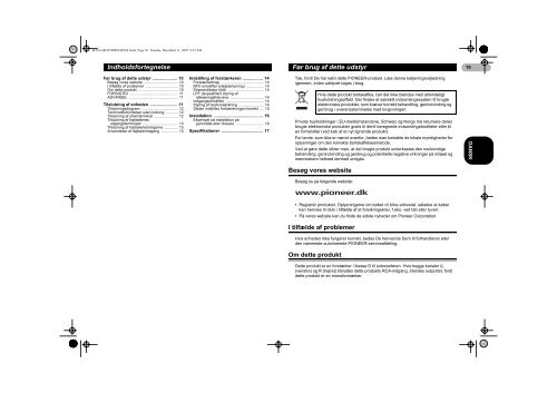 Pioneer GM-D7400M - User manual - danois, finnois, norv&eacute;gien, su&eacute;dois