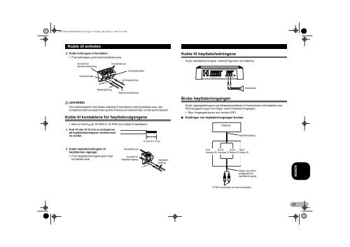 Pioneer GM-D7400M - User manual - danois, finnois, norv&eacute;gien, su&eacute;dois