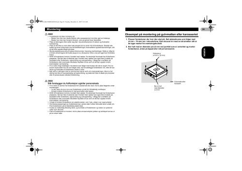 Pioneer GM-D7400M - User manual - danois, finnois, norv&eacute;gien, su&eacute;dois