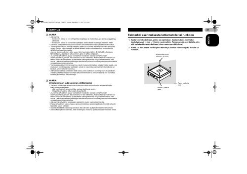 Pioneer GM-D7400M - User manual - danois, finnois, norv&eacute;gien, su&eacute;dois