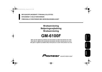 Pioneer GM-6100F - User manual - danois, norvÃ©gien, suÃ©dois