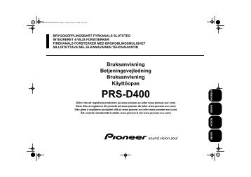 Pioneer PRS-D400 - User manual - danois, finnois, norvÃ©gien, suÃ©dois