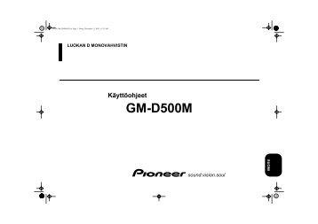 Pioneer GM-D500M - User manual - finnois