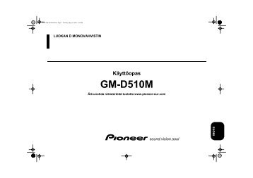 Pioneer GM-D510M - User manual - finnois