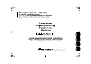 Pioneer GM-5300T - User manual - danois, finnois, norvÃ©gien, suÃ©dois