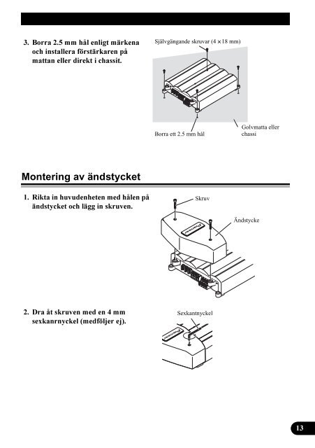 Pioneer PRS-X340 - User manual - su&eacute;dois