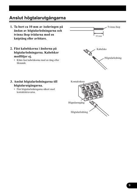 Pioneer PRS-X340 - User manual - su&eacute;dois