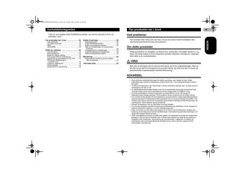 Pioneer PRS-D5000SPL - User manual - danois, norv&eacute;gien, su&eacute;dois