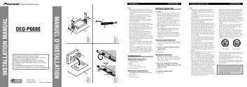 Pioneer DEQ-P6600 - Installation manual - allemand, anglais, espagnol, franÃ§ais, italien, nÃ©erlandais