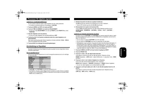 Pioneer DEQ-P6600 - User manual - danois, norv&eacute;gien, su&eacute;dois