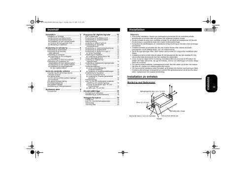 Pioneer DEQ-P6600 - User manual - danois, norv&eacute;gien, su&eacute;dois