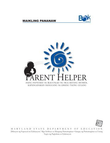 PPARENT HELPER - Maryland State Department of Education