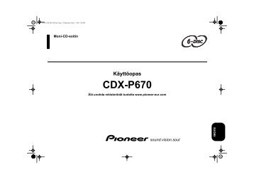 Pioneer CDX-P670 - User manual - finnois