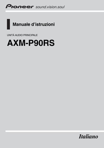 Pioneer AXM-P90RS - User manual - italien