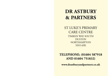 Dr Astbury & PArtners - Harlestone Road Surgery, Northampton ...