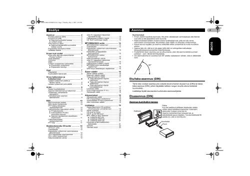 Pioneer DEH-4700MP - User manual - finnois