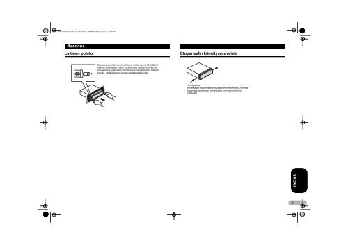 Pioneer DEH-3730MP - User manual - finnois