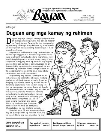 Duguan ang mga kamay ng rehimen - The Philippine Revolution ...