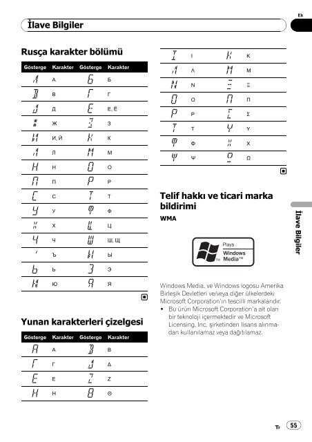 Pioneer DEH-6100BT - User manual - turc