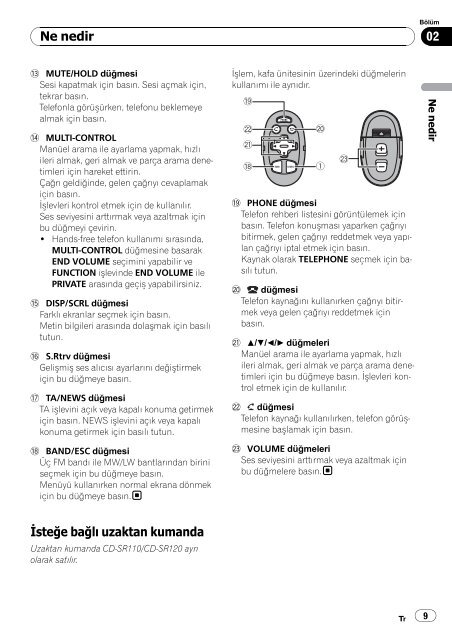 Pioneer DEH-6100BT - User manual - turc