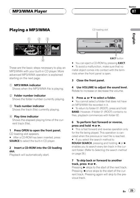 Pioneer DEH-P7500MP - User manual - anglais, espagnol