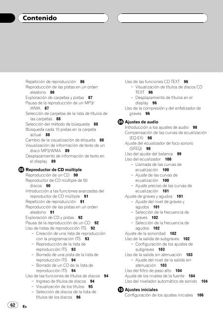 Pioneer DEH-P7500MP - User manual - anglais, espagnol