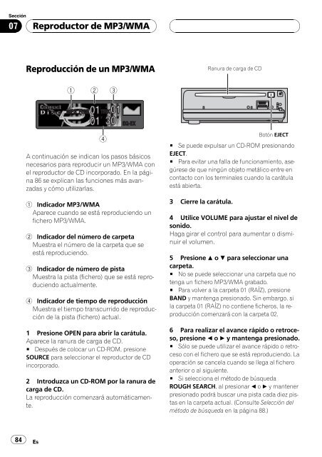 Pioneer DEH-P7500MP - User manual - anglais, espagnol