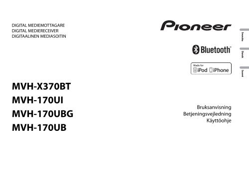 Pioneer MVH-170UI - User Manual - Danois, Finnois, Su&Eacute;Dois