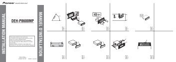 Pioneer DEH-P8600MP - Installation manual - allemand, anglais, espagnol, franÃ§ais, italien, nÃ©erlandais