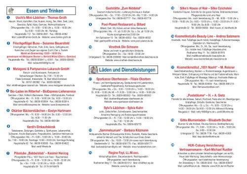 Essen und Trinken Läden und Dienstleistungen - Stadt Karben