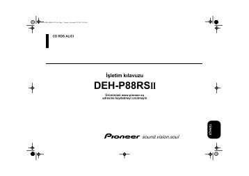 Pioneer DEH-P88RS-II - User manual - turc