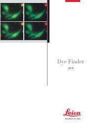 Leica Dye Finder - Department of Cell Biology and Molecular Genetics