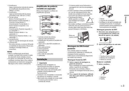 Pioneer DEH-X8700DAB - Installation manual - portugais