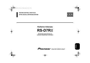 Pioneer RS-D7RII - User manual - turc
