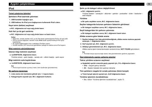 Pioneer DEH-3200UB - User manual - turc