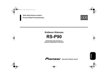 Pioneer RS-P90 - User manual - turc