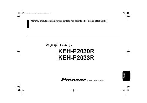 Pioneer KEH-P2030R - User manual - finnois