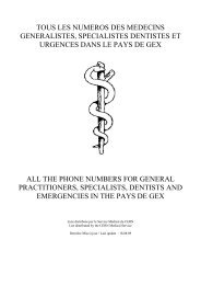 MEDECINS GENERALISTES DU PAYS DE GEX - DIAS