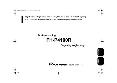 Pioneer FH-P4100R - User manual - danois, su&eacute;dois