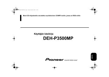 Pioneer DEH-P3500MP - User manual - finnois