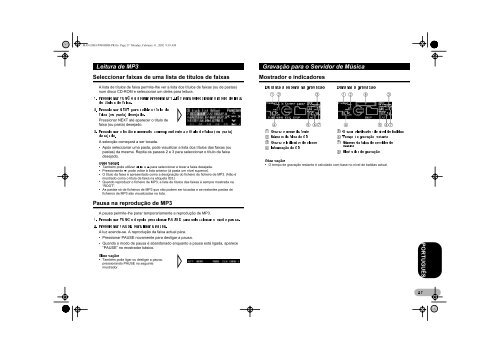 Pioneer DEH-P900HDD - User manual - portugais