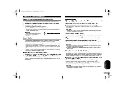 Pioneer DEH-P900HDD - User manual - portugais